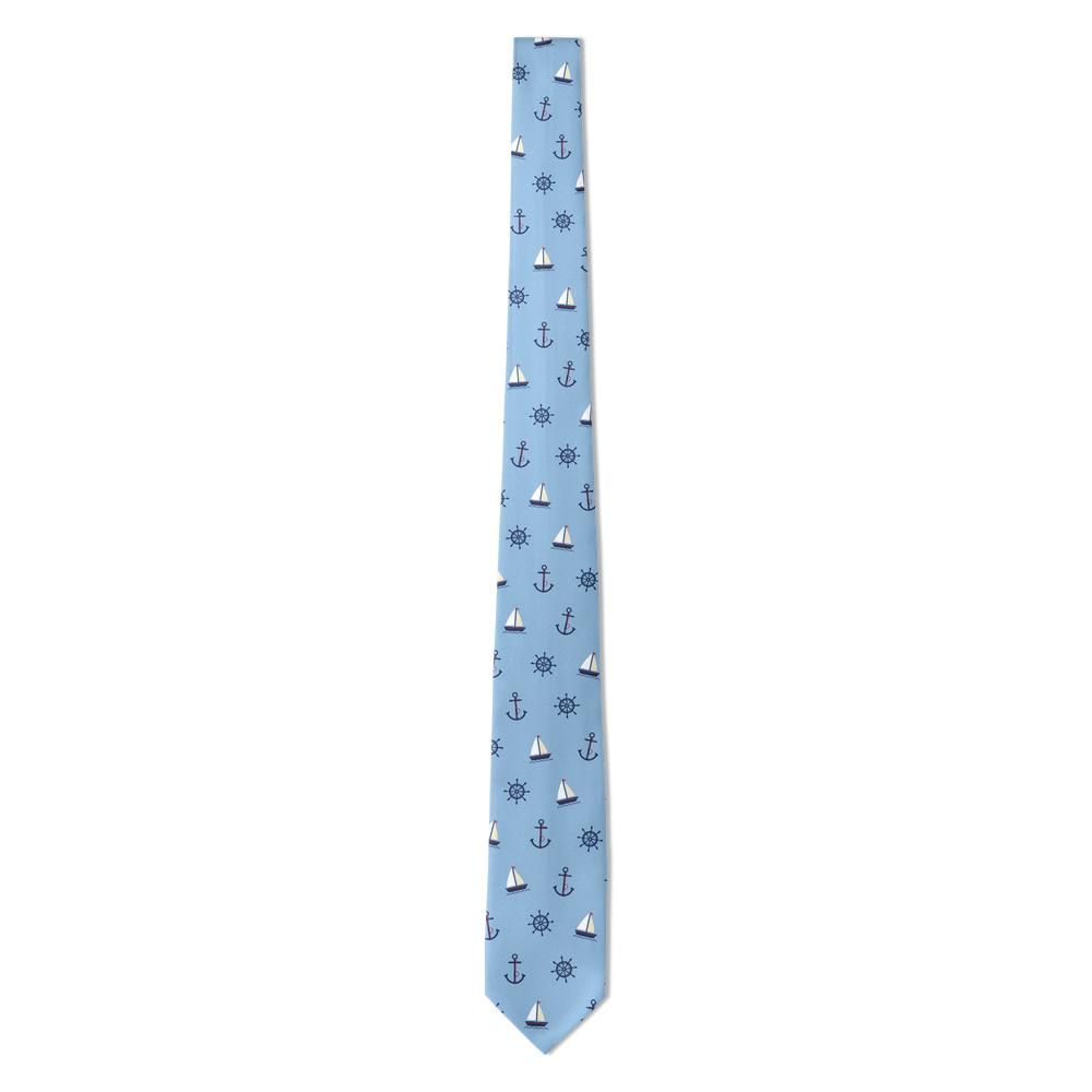 Zierotin - Sky & Navy Nautical Tie – Coastal Breeze
