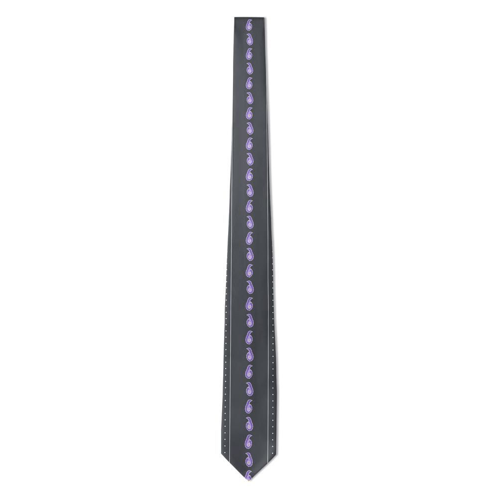 Gritti - Grey & Violet Boteh Stripe Tie – Twilight Colonnade