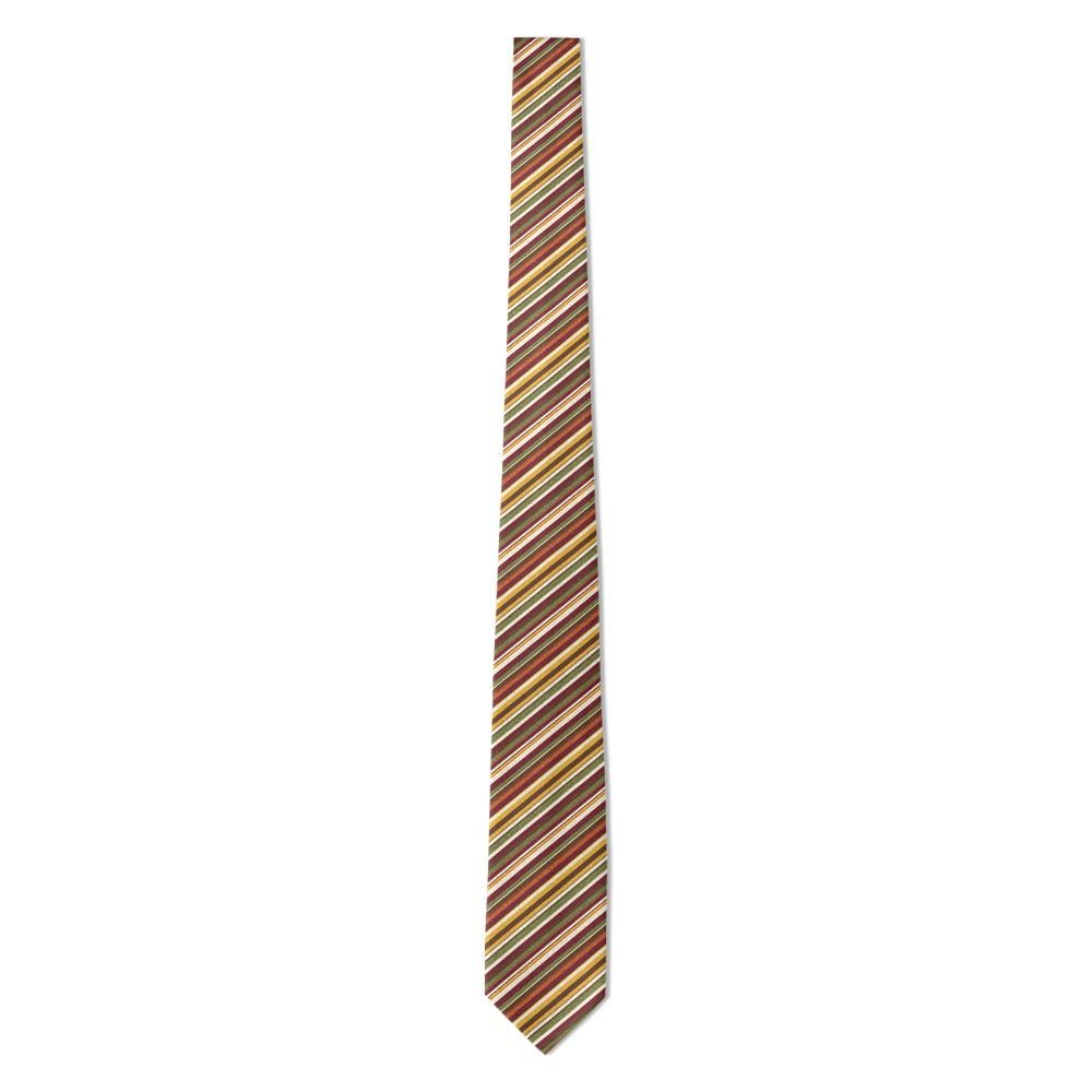Haxthausen - Rust & Mustard Heather Stripe Tie – Autumn Harvest