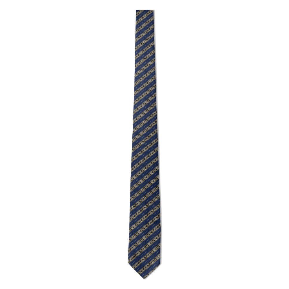 Brockdorff - Navy & Gold Greek Key Tie – Timeless Meander Elegance