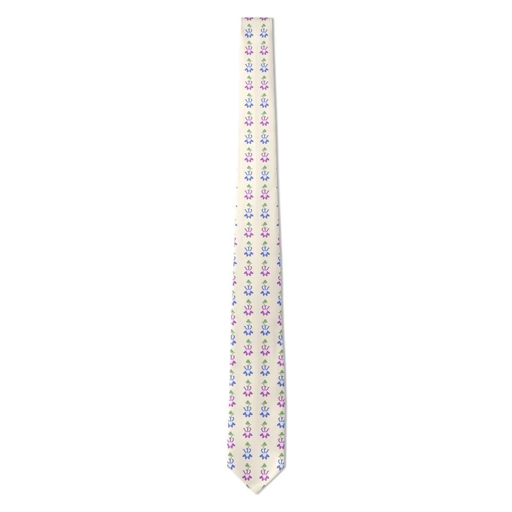 Dohna - Cream & Blue Columbine Tie – Cottage Bells