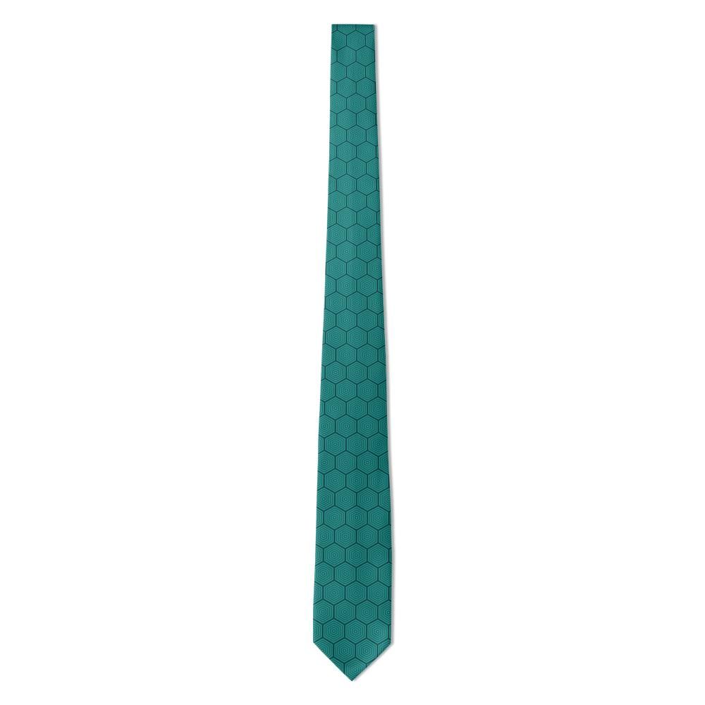 Krieger - Teal Concentric Hexagon Tie – Lagoon Echo