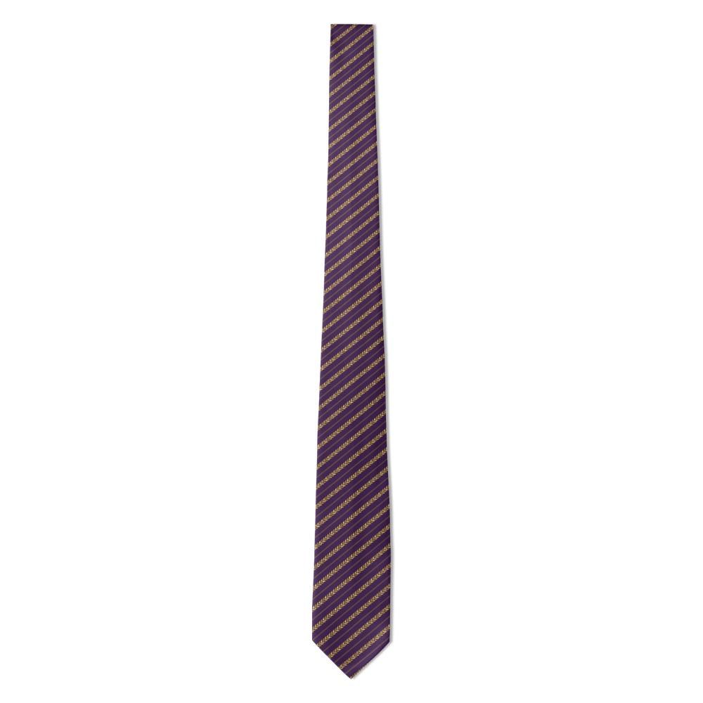 Crescenzi - Imperial Purple & Gold Laurel Stripe Tie – Victor’s Laurel