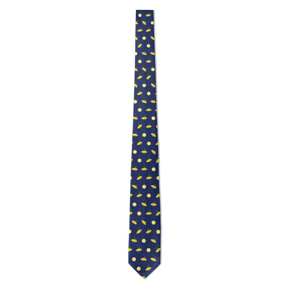 Lente - Navy & Yellow Lemon Tie – Amalfi Evening