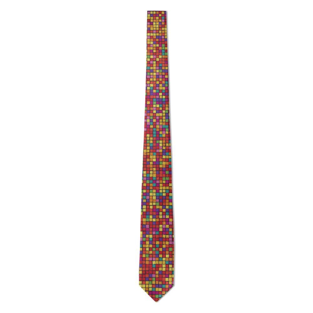 Tennant - Multicolour Mosaic Basket Weave Tie – Kaleidoscope
