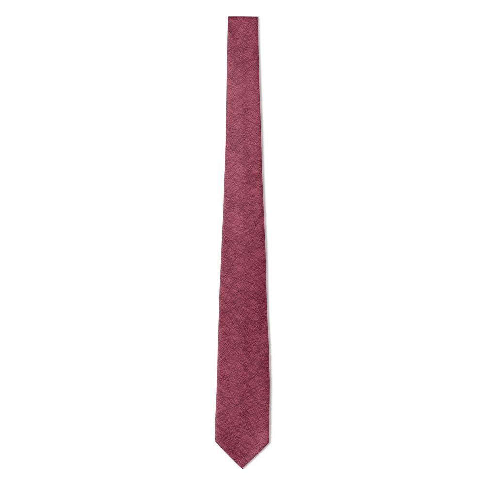 Rosenkrantz - Rose & Burgundy Sketch Texture Tie – Merlot Linen