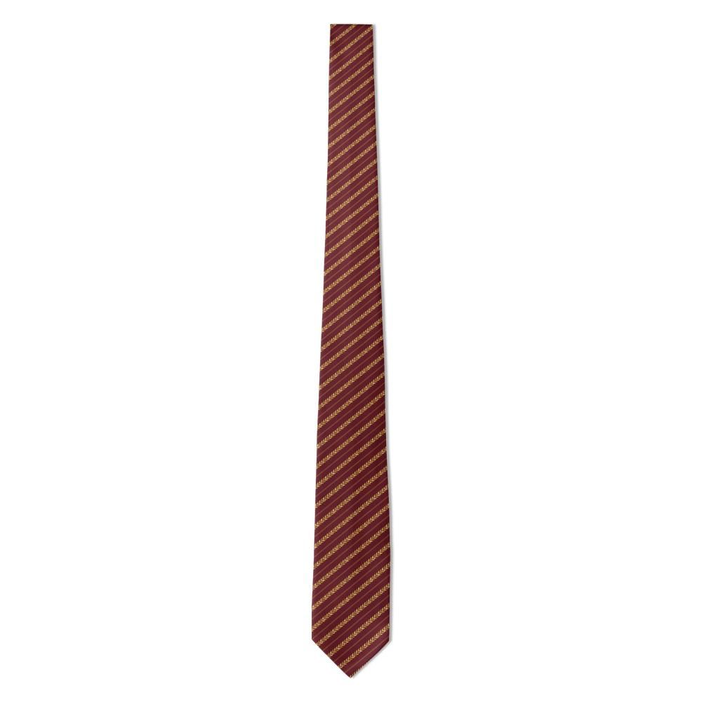 Crescenzi - Burgundy & Gold Laurel Stripe Tie – Victor’s Laurel