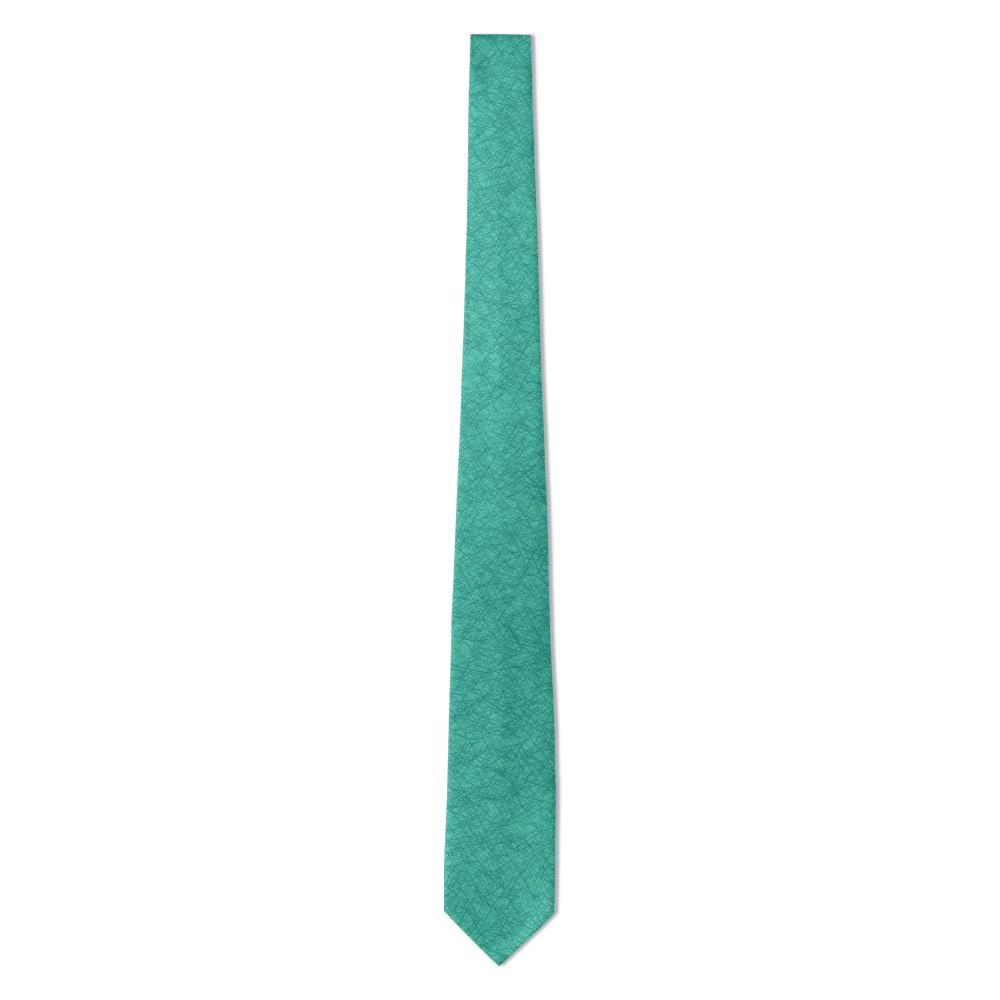 Rosenkrantz - Aqua & Teal Sketch Texture Tie – Seaglass Linen