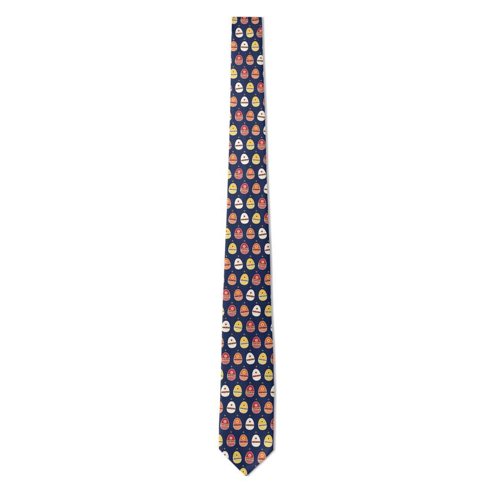 Rosenstand - Navy Multicolor Pysanka Egg Tie – Carpathian Night