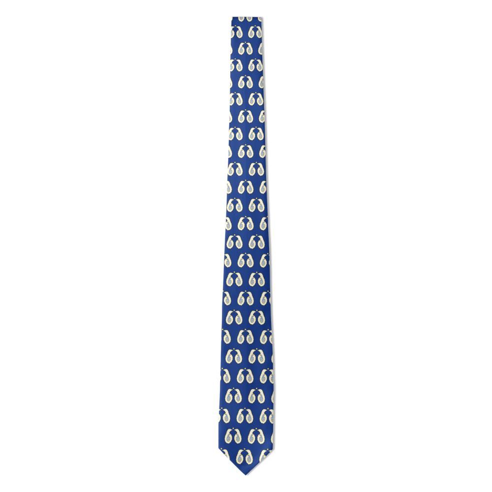 Dandolo - Royal Blue & Ivory Mirrored Boteh Tie – Twin Reflections