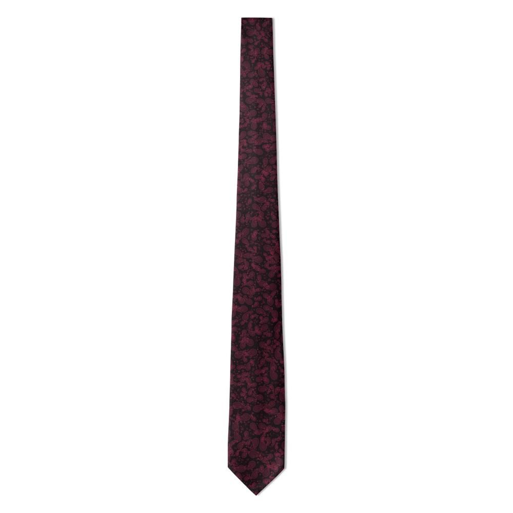 Aragon - Burgundy & Black Paisley Tie – Evening Jacquard