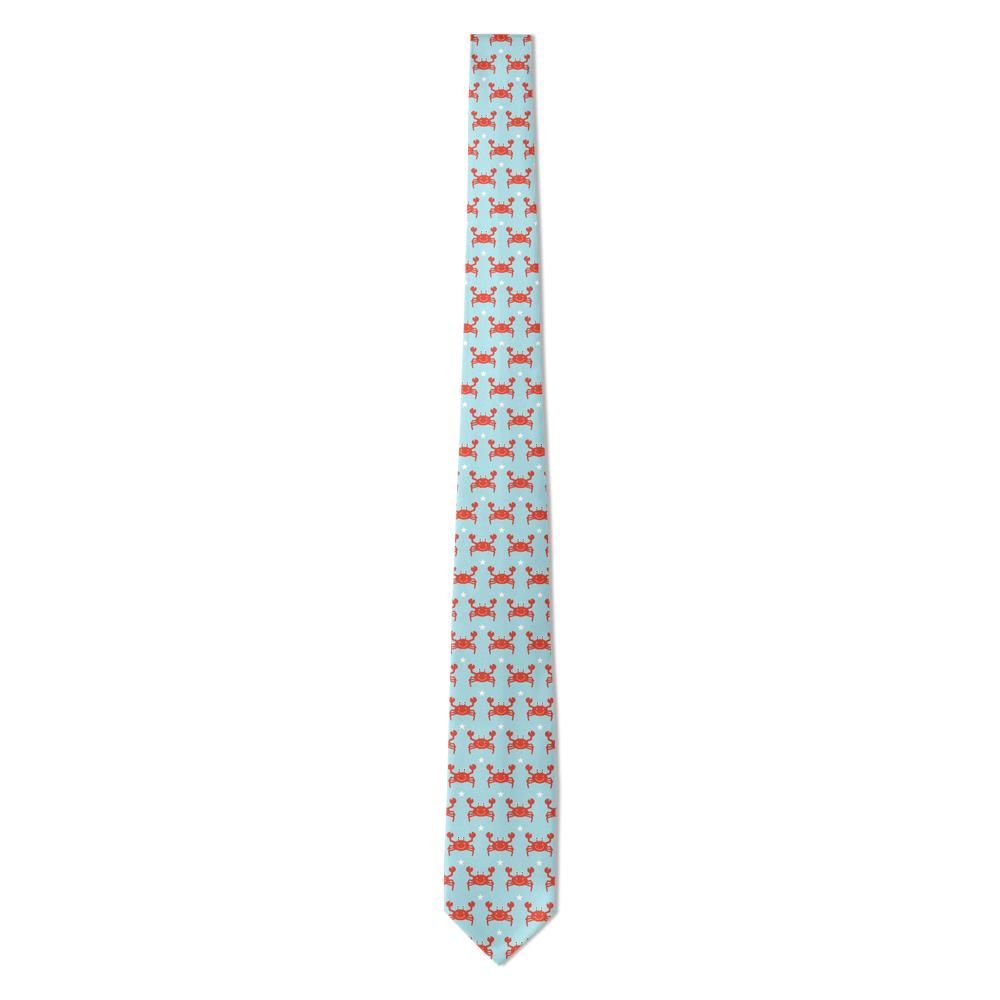 Stadion - Aqua & Red Crab Tie – Low Tide