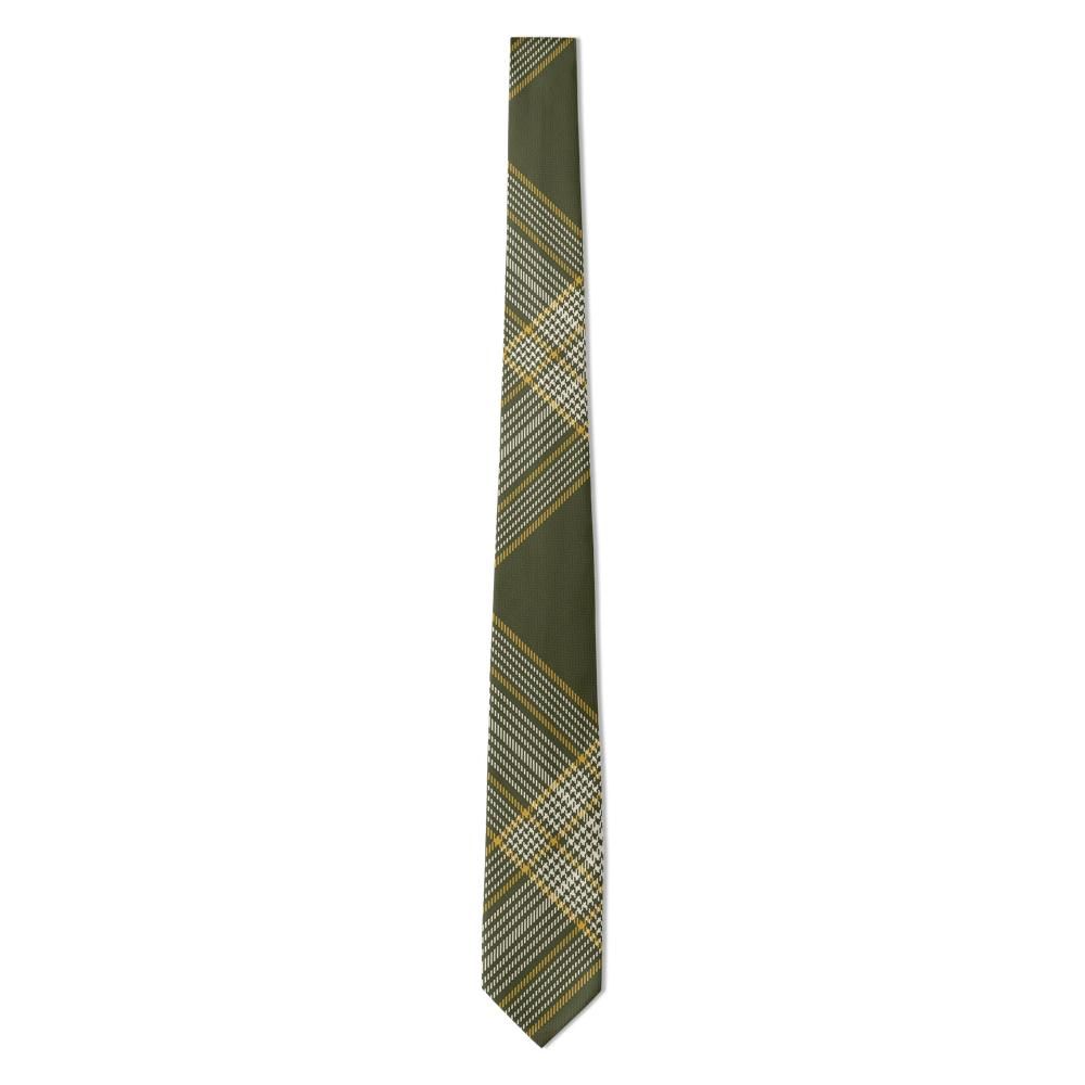 Lennox - Olive & Mustard Herringbone Tartan Tie – Highland Moor