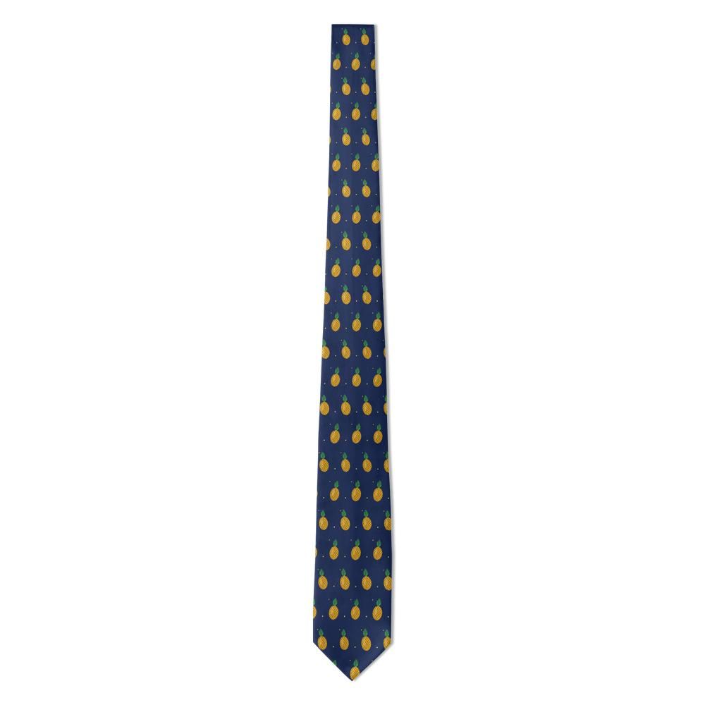Raben - Navy & Gold Pineapple Tie – Tropical Welcome
