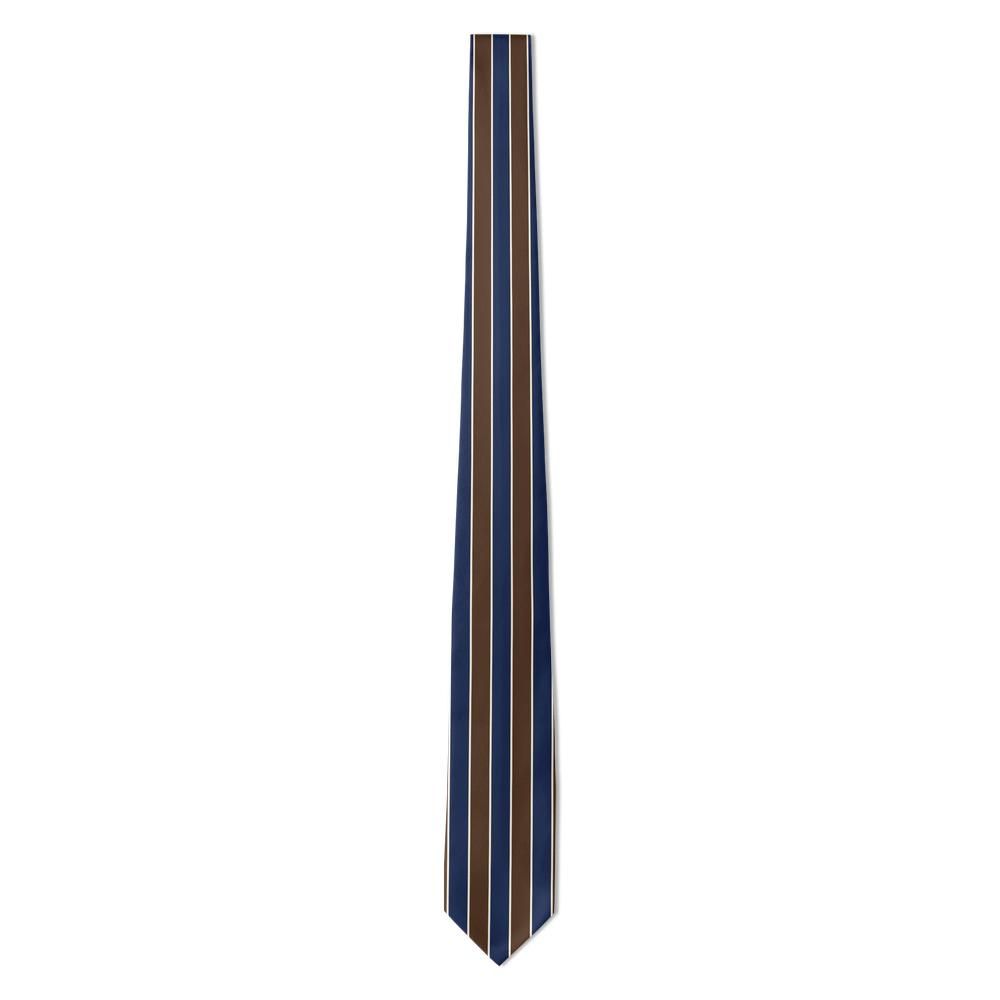 Solms - Navy & Brown Guards Stripe Tie – Field Day