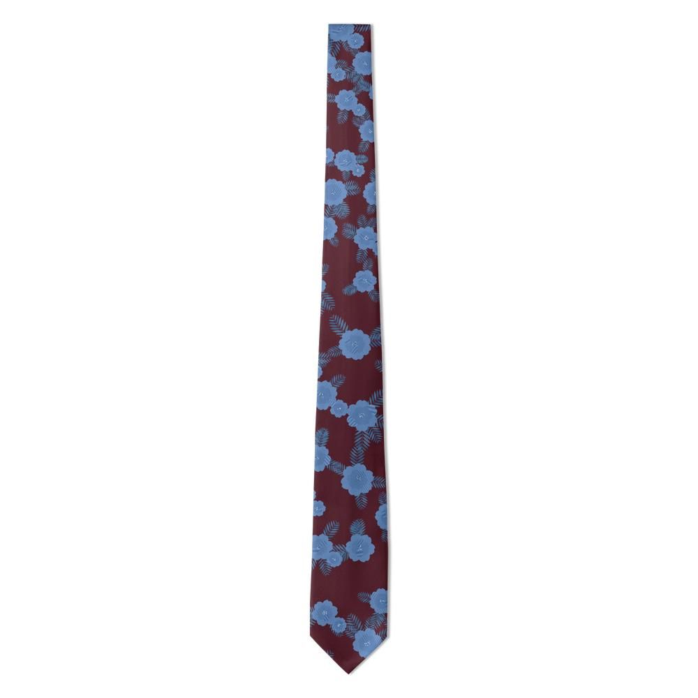 Gassion - Burgundy & Blue Floral Tie – Moody Garden