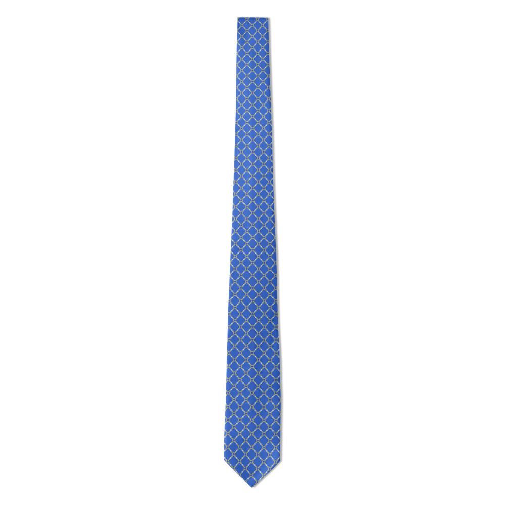 Crussol - Royal Blue & Gold Chain-Link Tie – Gilded Anchor