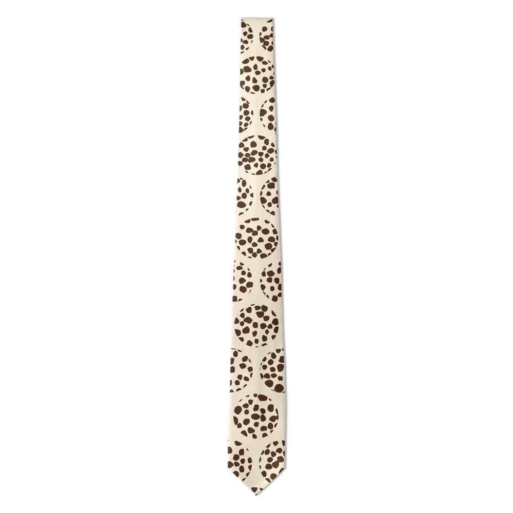 Batthyany - Cream & Chocolate Leopard Polka Tie – Savanna Salon