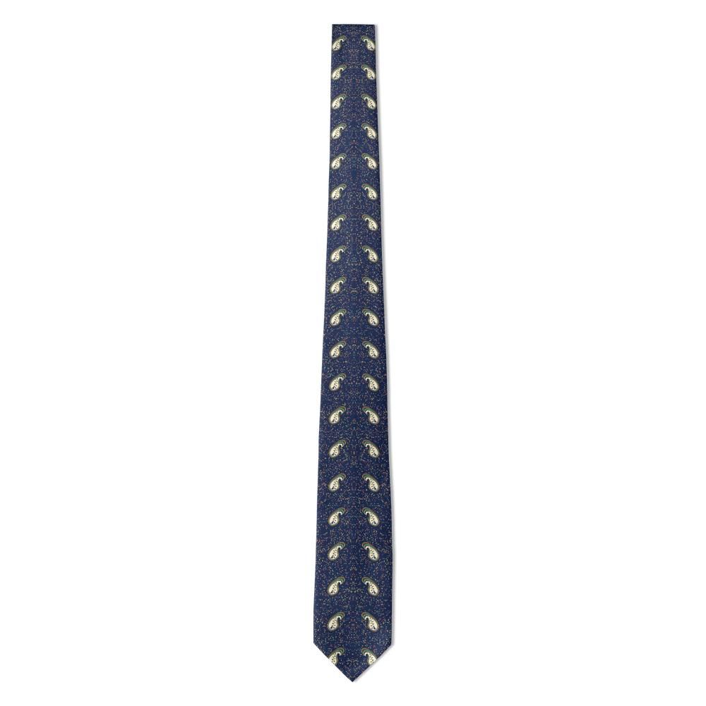 Csaky - Navy & Ivory Kashmir Paisley Tie – Srinagar Night