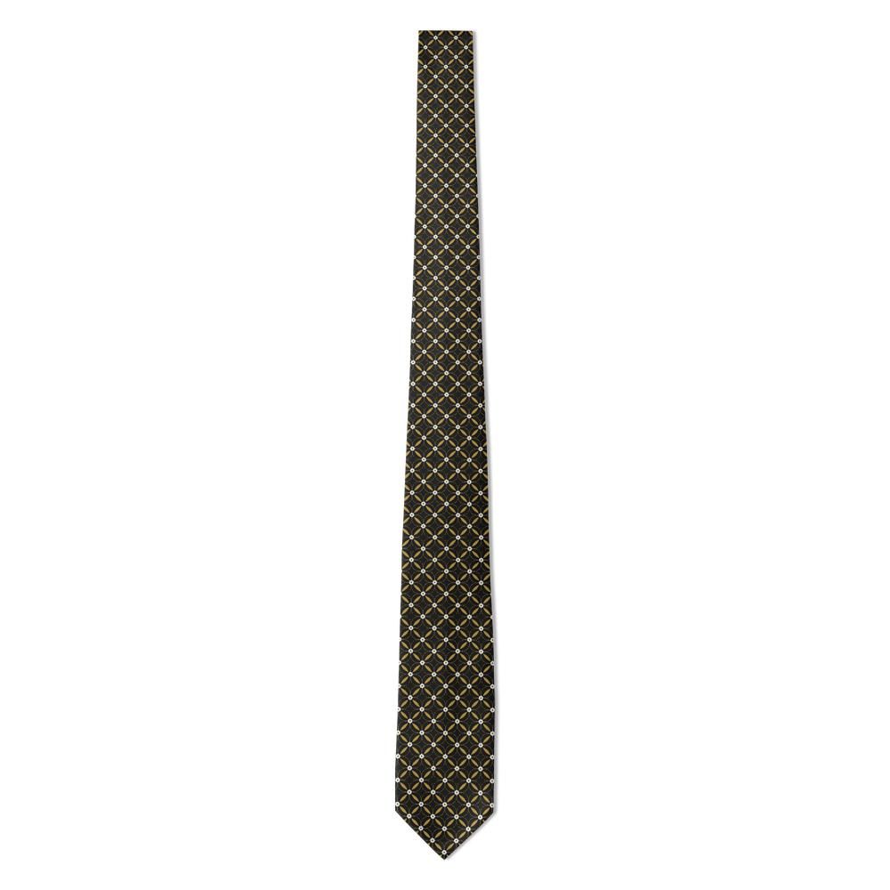 Sehested - Black & Gold Floral Lattice Tie – Gilded Trellis