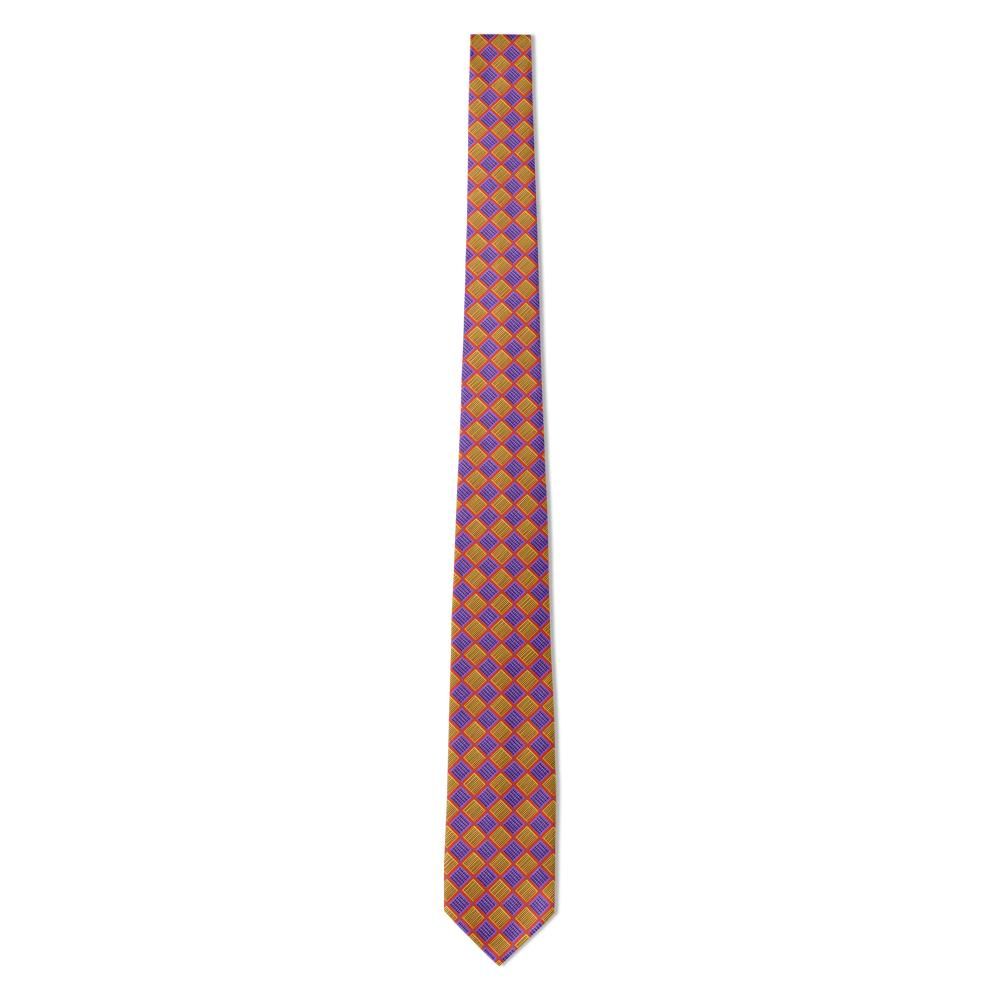 Foucquet - Purple & Gold Abstract Block Tie – Market Colours