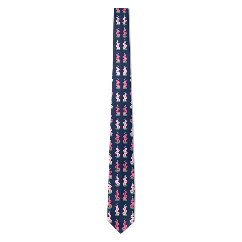Hohenberg - Navy & Rose Hollyhock Tie – Cottage Wall