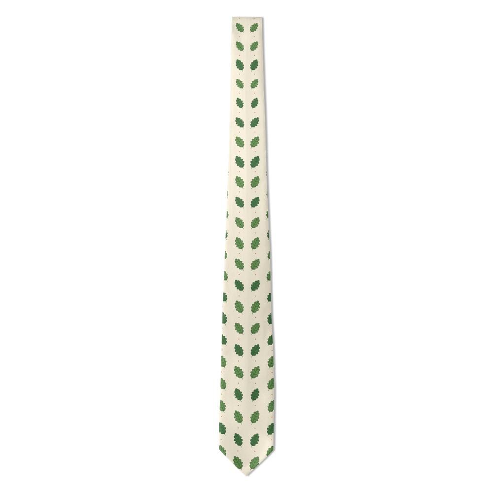 Wielopolski - Cream & Green Oak Leaf Tie – Summer Canopy