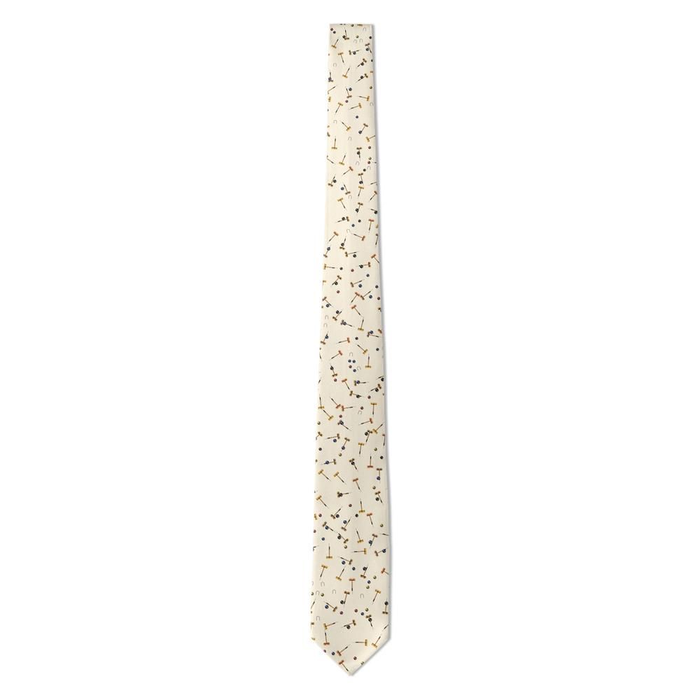 Kossakowski - Cream Croquet Tie – Lawn Games and Striped Mallets