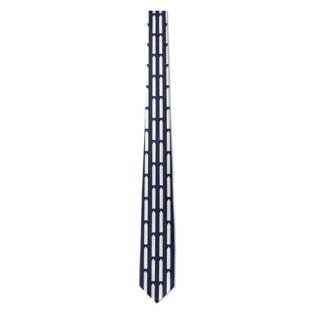 Heeckeren - Navy & White Picket Stripe Tie – Harbour Fence