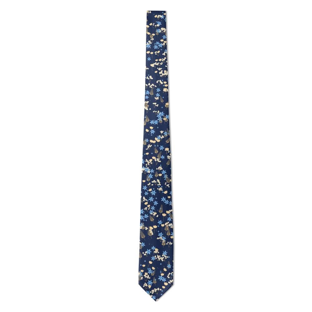 Reventlow - Navy & Sky Wildflower Botanical Tie – Nordic Twilight
