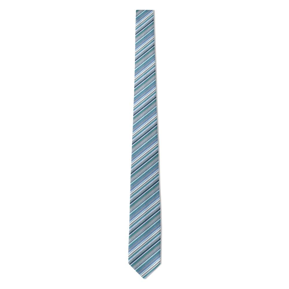 Haxthausen - Blue & Grey Heather Stripe Tie – Coastal Linen