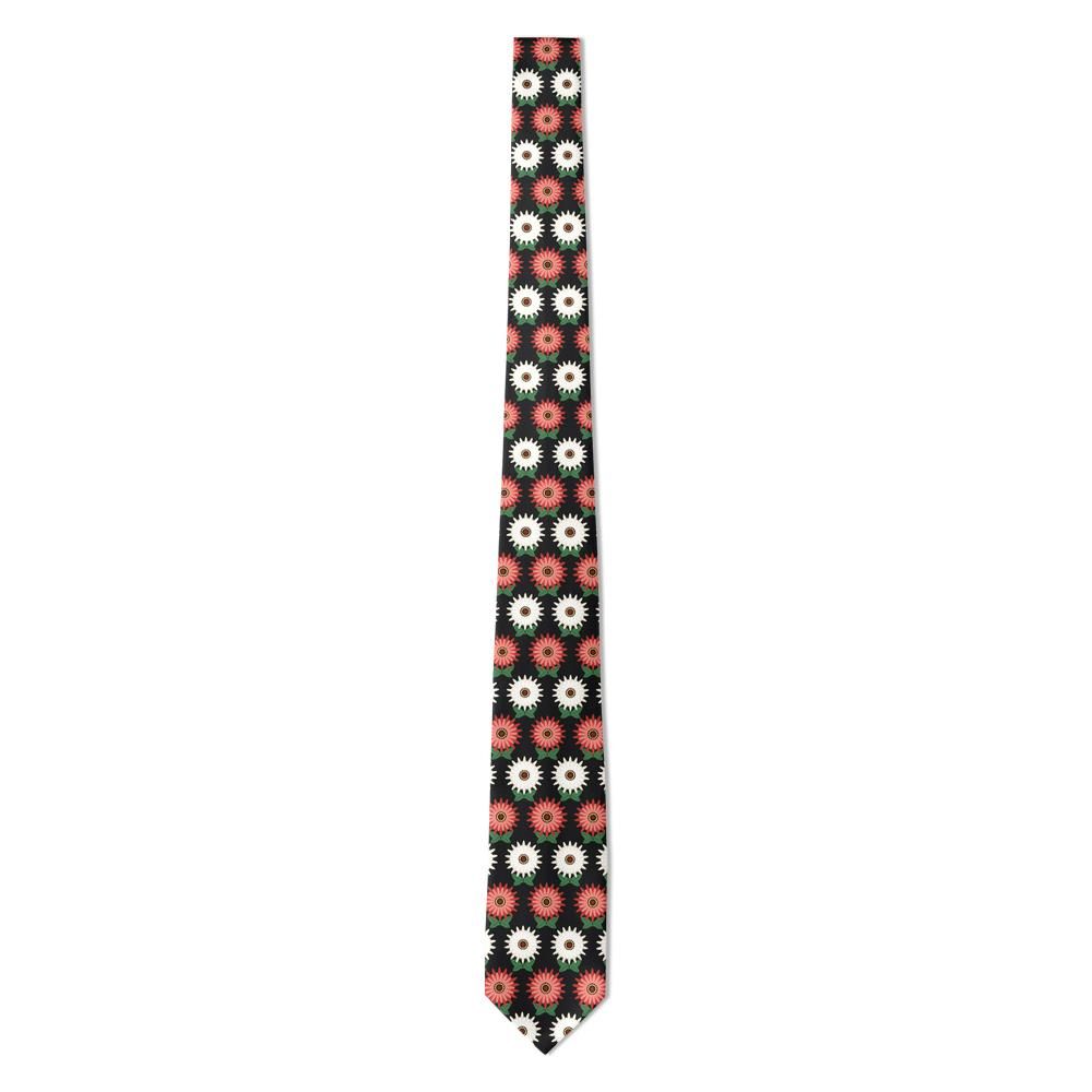 Stolberg - Black & Red Gerbera Tie – Late Bloom