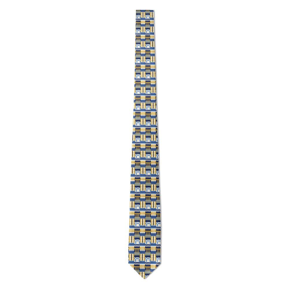 Ulfstand - Navy, Gold & Sky Kente Weave Tie – Coastal Loom