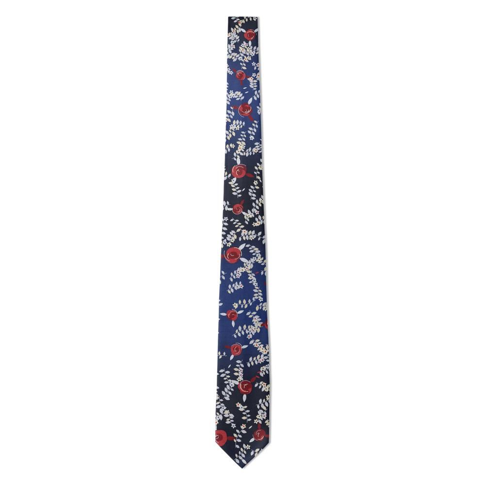 Clary - Navy & Ivory Ombre Floral Tie – Spa Promenade