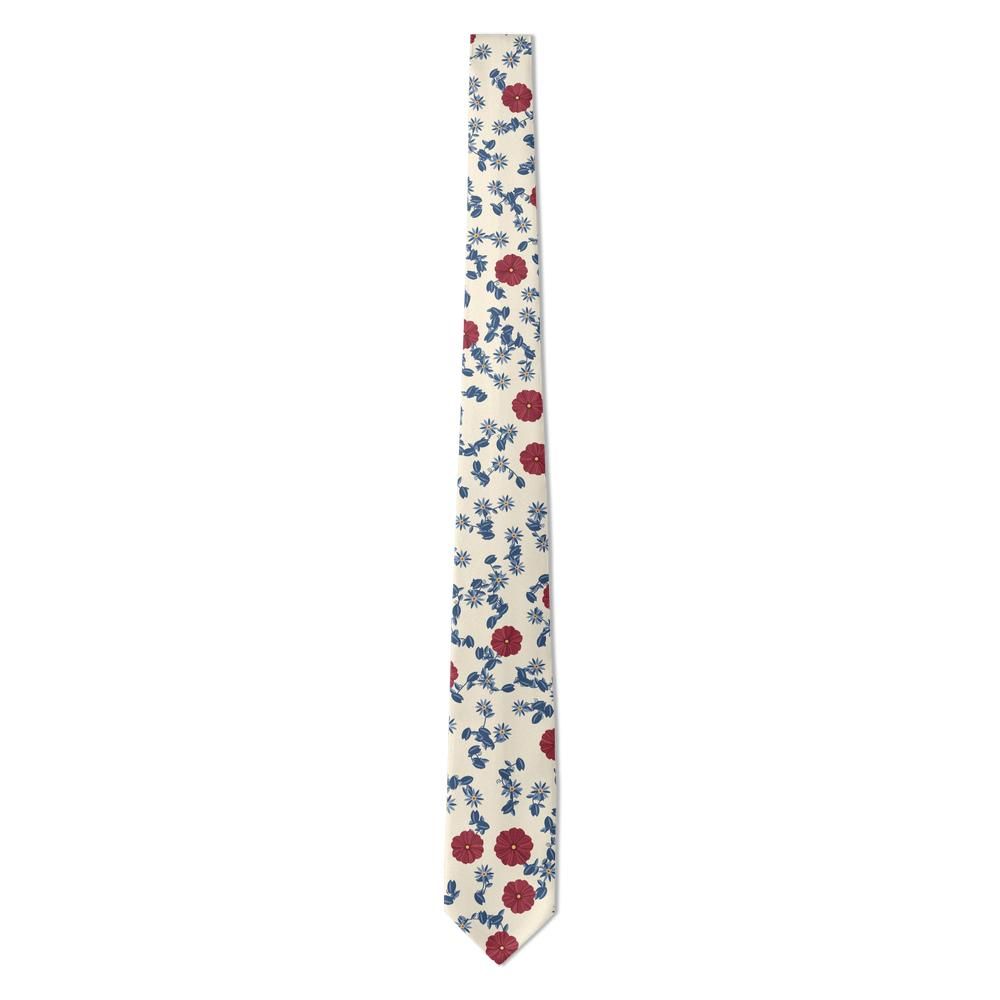 Moltke - Cream & Burgundy Poppy Vine Floral Tie – Manor Parlour