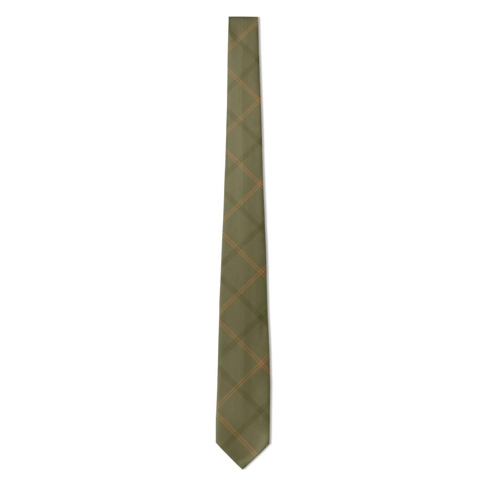 Bentinck - Olive & Rust Windowpane Check Tie – Weekend Tweed