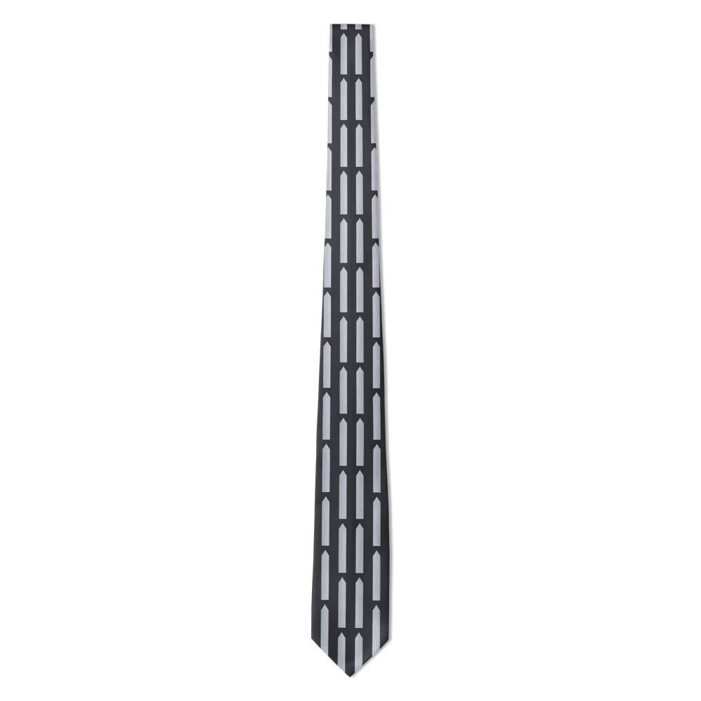 Heeckeren - Charcoal & Silver Picket Stripe Tie – City Railings