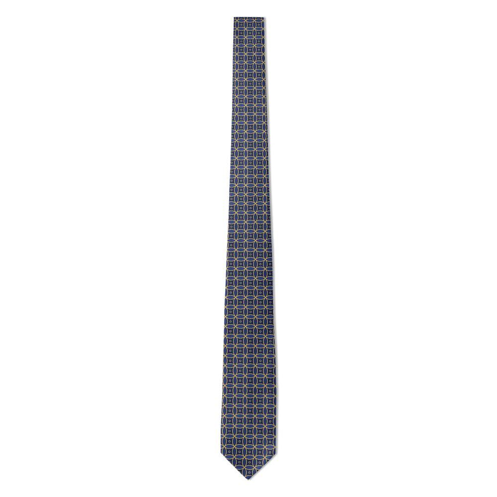 Lovenskiold - Navy & Gold Shippo Circle Tie – Seven Treasures
