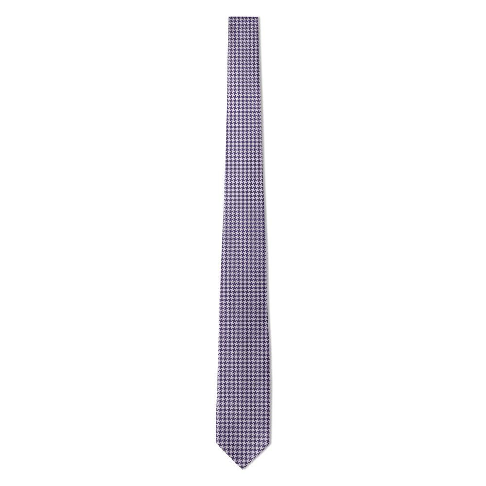 Montferrat - Purple & Silver Houndstooth Tie – Regal Evening