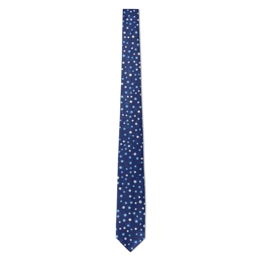 Osuna - Navy & Sky Blue Daisy Vine Tie – Seville Evening