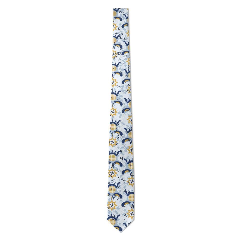 Sternberg - Sky & Navy Pomegranate Floral Tie – Moravian Morning