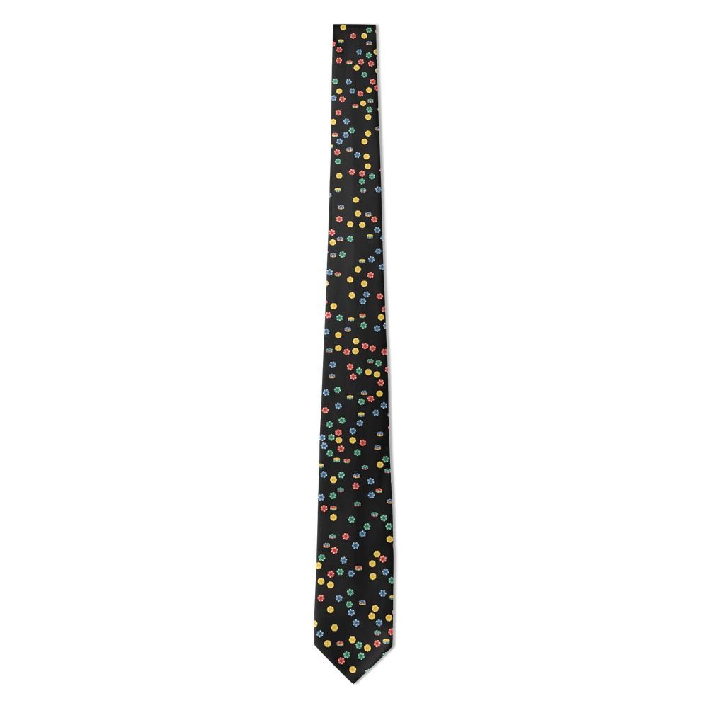 Rostrup - Black Poker Chip Tie – All-In Night