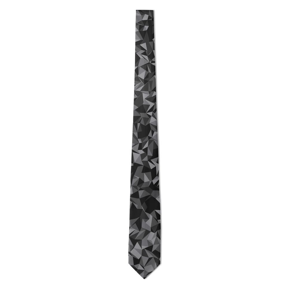 Galt - Black & Grey Faceted Prism Tie – Obsidian Edge