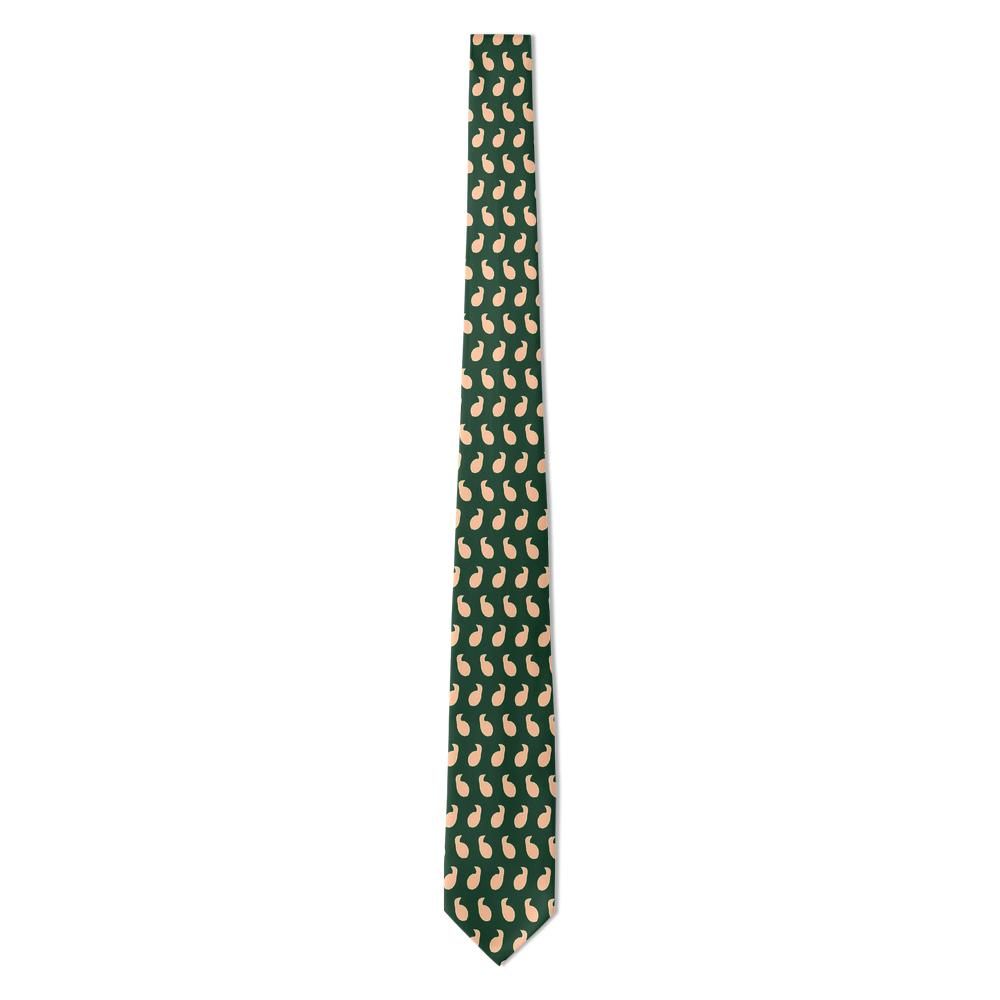 Bembo - Pine & Peach Herringbone Paisley Tie – Orchard Dawn