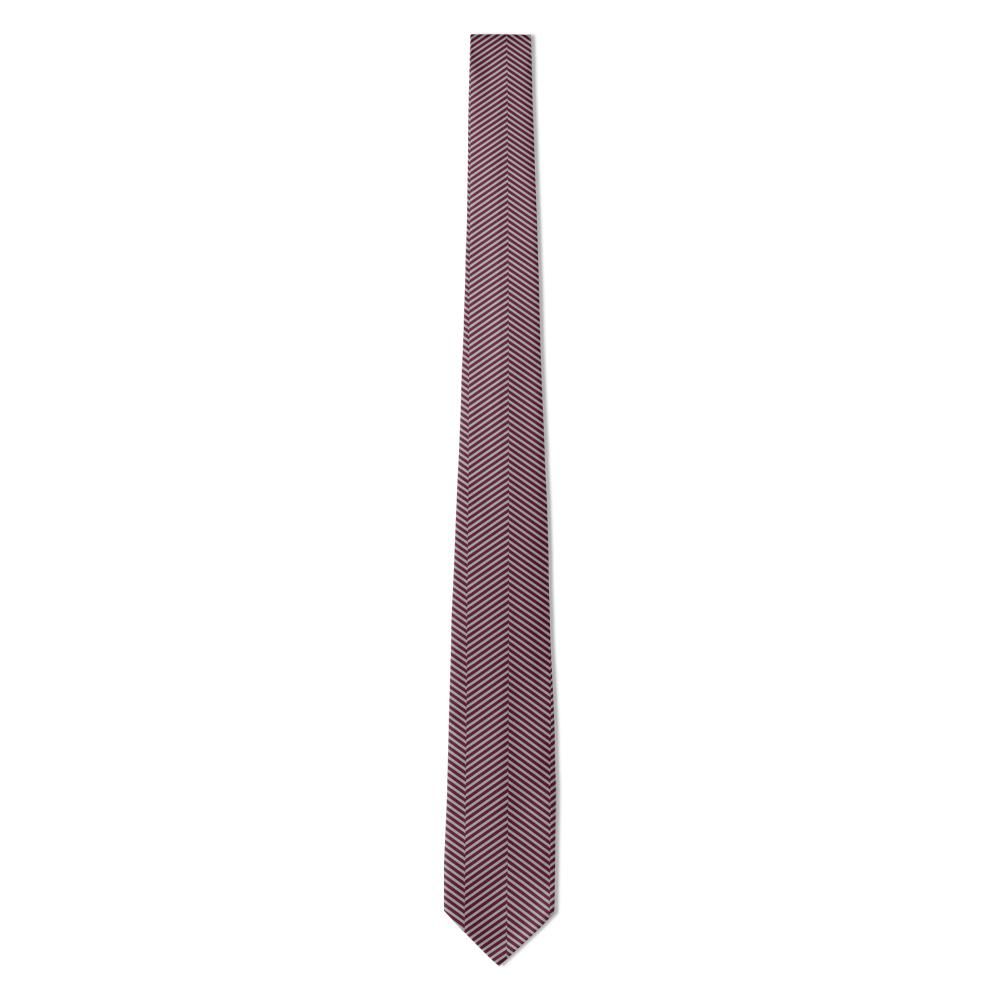 du Plessis - Grey & Burgundy Chevron Tie – Palais Evening