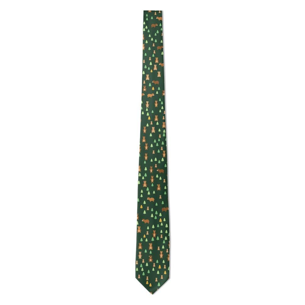 Juel - Forest Green & Honey Forest Bear Tie – Mountain Cabin