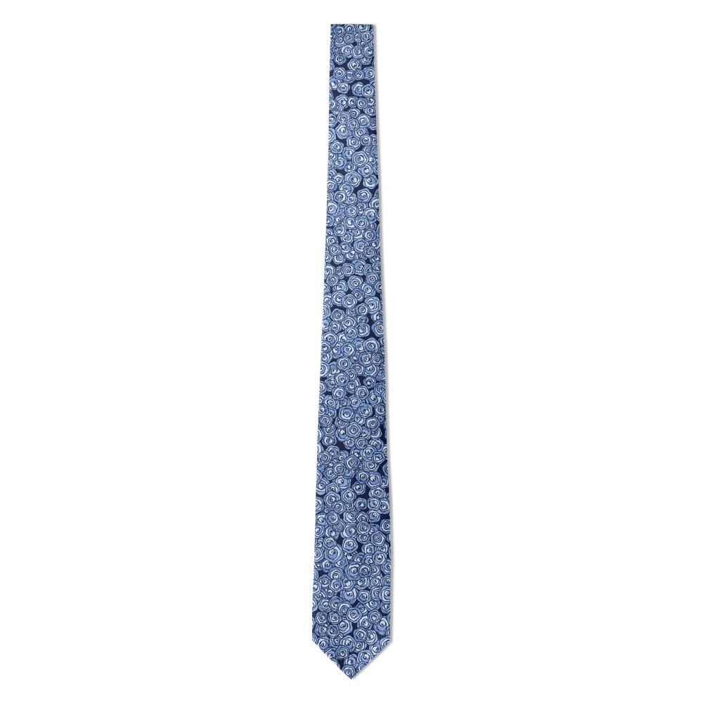 Rosenorn - Sky & Navy Line Rose Tie – Blue Bouquet