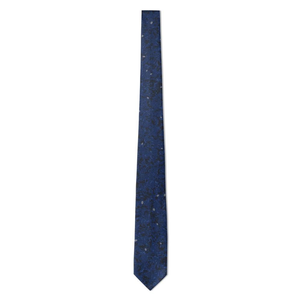 Lobkowicz - Navy & Charcoal Fleck Jacquard Tie – Midnight Study