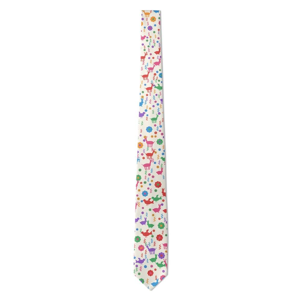 Skram - Multicolor Otomi Embroidery Tie – Tenango Fiesta