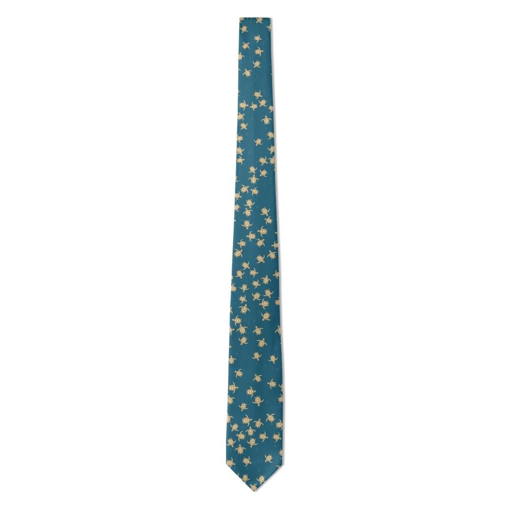 Evertsen - Teal & Sand Sea Turtle Tie – Ocean Voyager